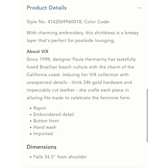 Anthropologie Dani Embroidered Shirtdress - Picture 4 of 4